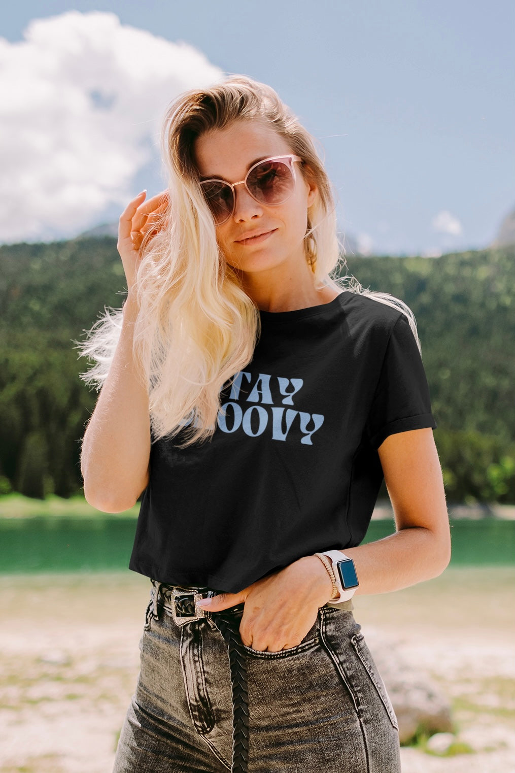 Stay Groovy Women's Crop Top