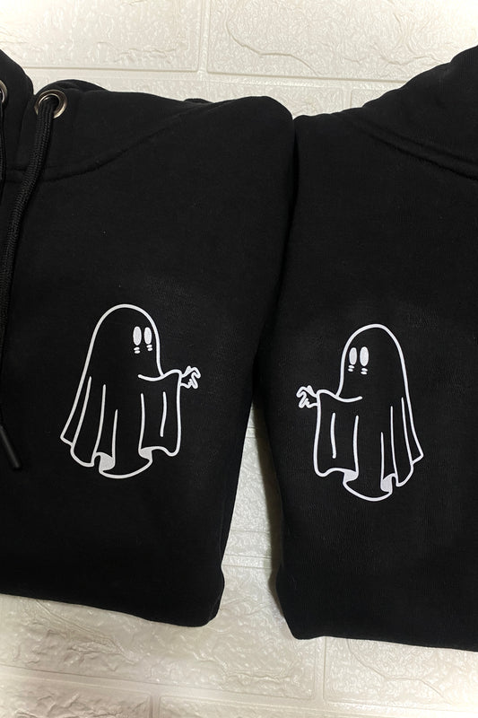 Pack of 2: Ghost Heart Hands Matching Printed Hoodies