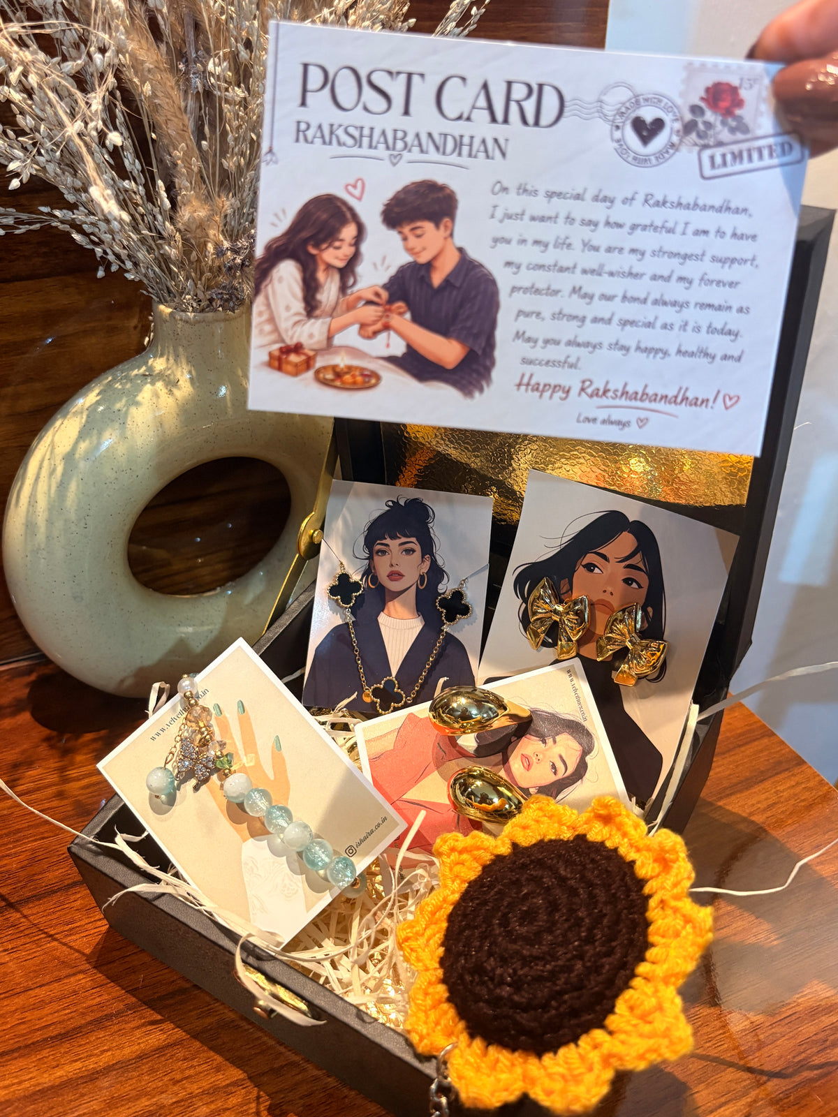 Rakshabandhan Premium Gift Hamper for Sister (Anti tarnish jewellery)