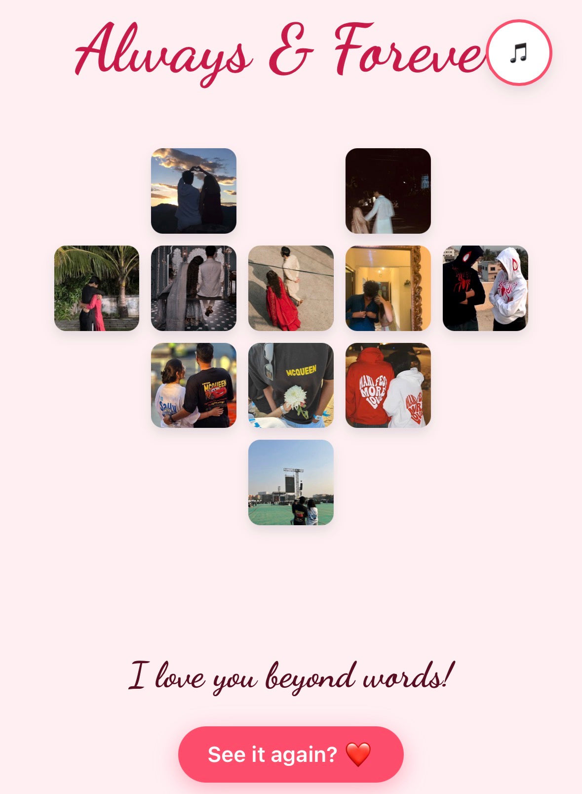 Promise Virtual Personalised Website Scrapbook Surprise Gift (Valentine’s Day) Customised Webpage for Girlfriend/Boyfriend/Husband/Wife