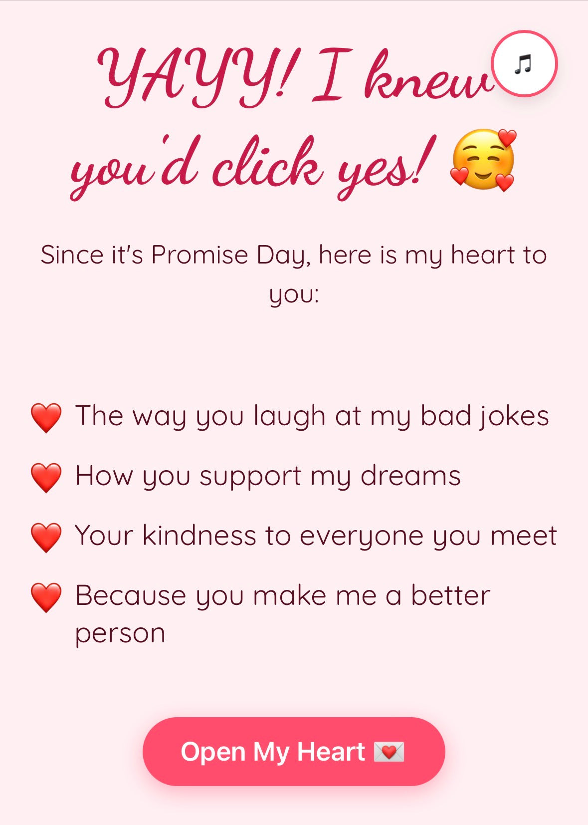 Promise Virtual Personalised Website Scrapbook Surprise Gift (Valentine’s Day) Customised Webpage for Girlfriend/Boyfriend/Husband/Wife