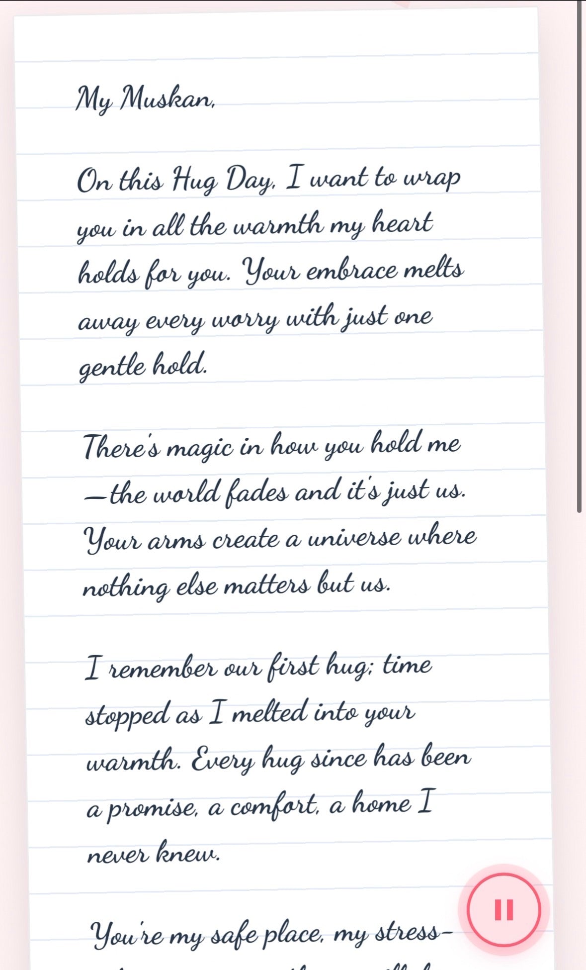 Hug Day Virtual Personalised Website Scrapbook Surprise Gift (Valentine’s Day) Customised Webpage for Girlfriend/Boyfriend/Husband/Wife