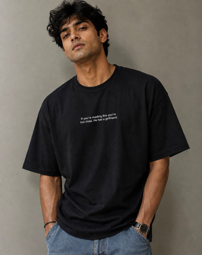 Watch Out Regards, His Girlfriend Classic Oversized T-shirt (Both Side Printed)