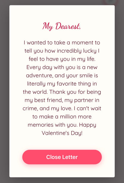 Promise Virtual Personalised Website Scrapbook Surprise Gift (Valentine’s Day) Customised Webpage for Girlfriend/Boyfriend/Husband/Wife