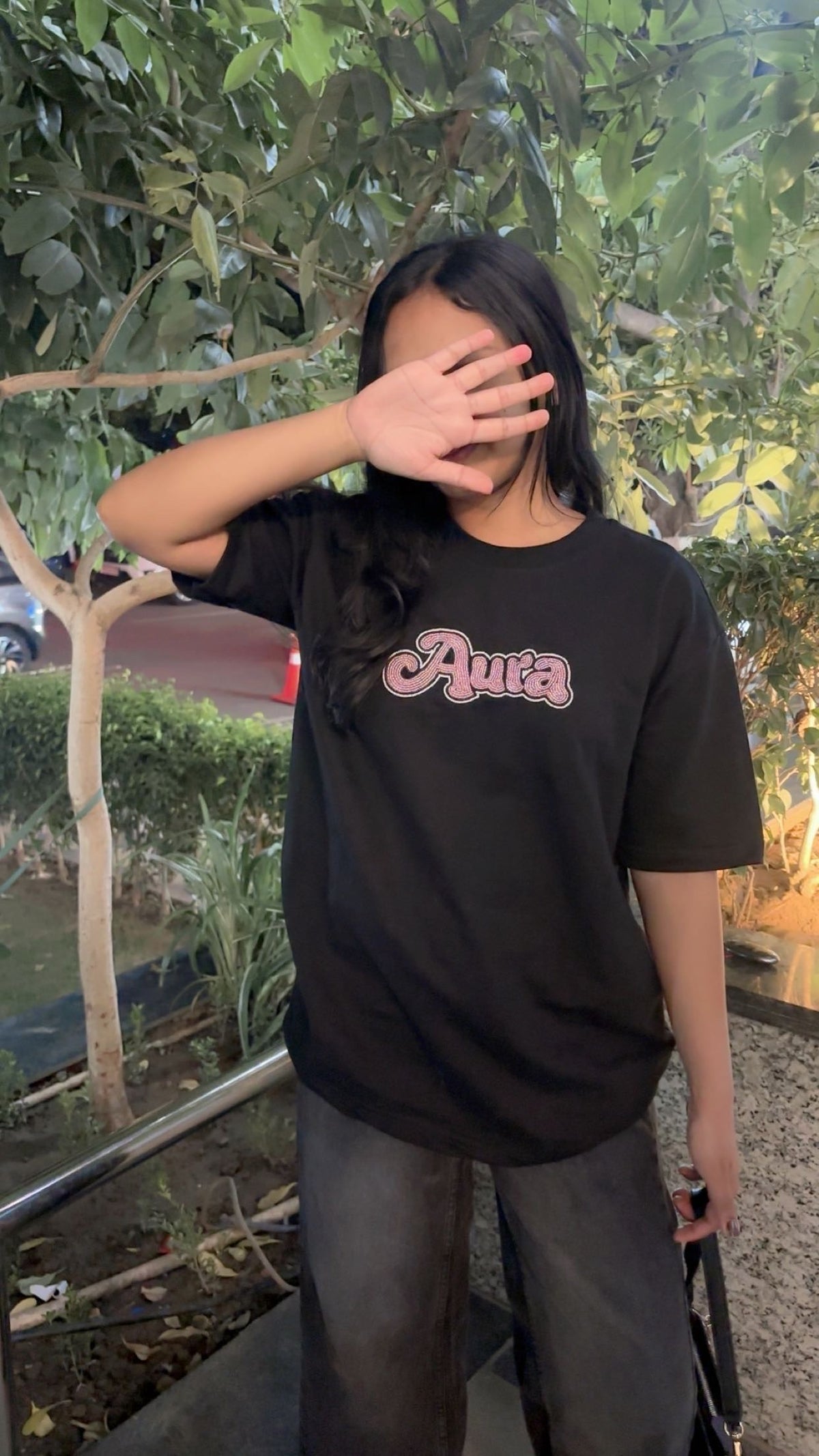 Aura Diljit Dosanjh Oversized T-shirt (Hand bead Embroidered)