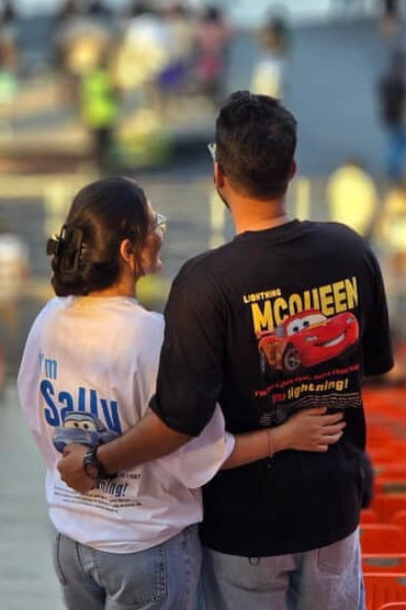 Pack of 2: McQueen Sally Premium Oversized T-shirts (Disney Cars) Both Side Printed