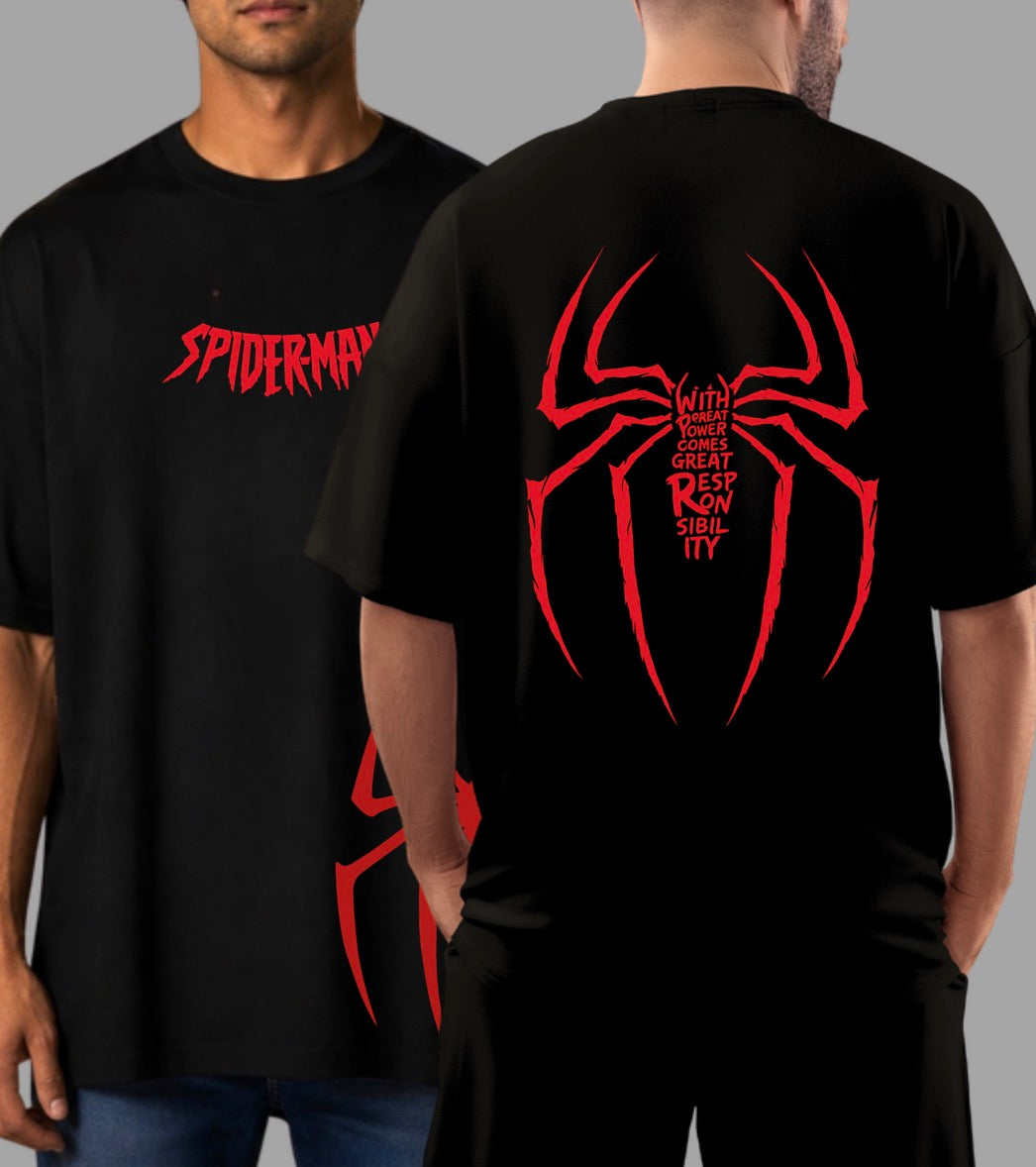 Spider-Man Premium Oversized T-shirt (Both side printed)
