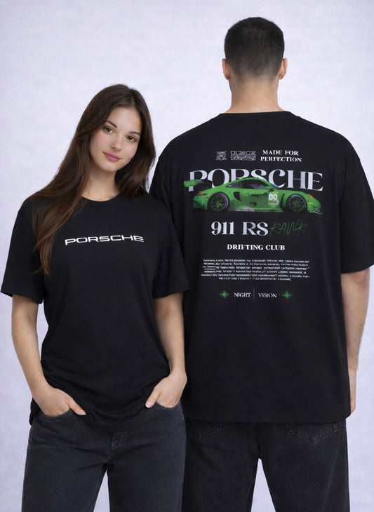 Pack of 2: Porsche 911 RS RAWR Matching Oversized T-shirts (Both Side Printed)