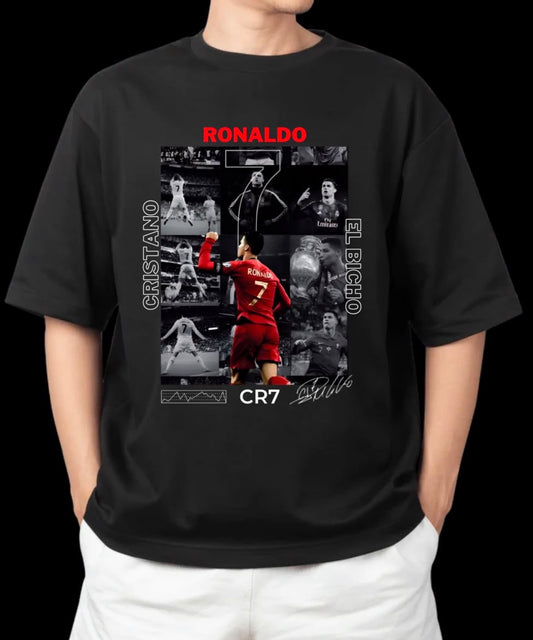 Cristiano Ronaldo Premium Unisex Oversized T-shirt (Front Side Printed)
