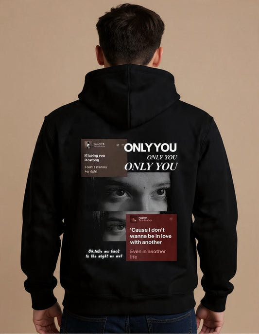 Custom ONLY YOU Eyes Classic Hoodie Girlfriend/Boyfriend Customised (Back Side Printed)