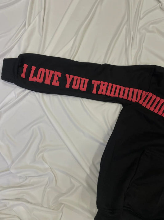 I love you this much Thick Hoodie