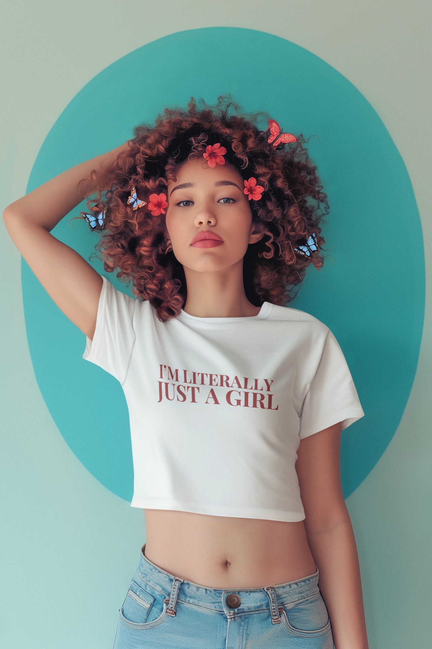 I'm Literally Just A Girl Women's Crop T-shirt